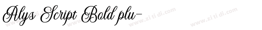 Alys Script Bold plu字体转换